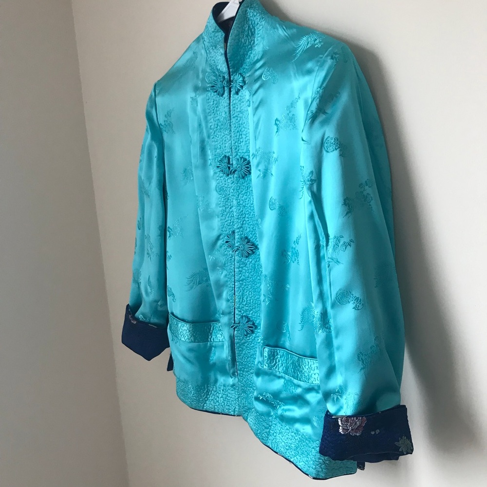 Vintage Embroidered Peony Brand Reversible Jacket - Picture 3 of 7